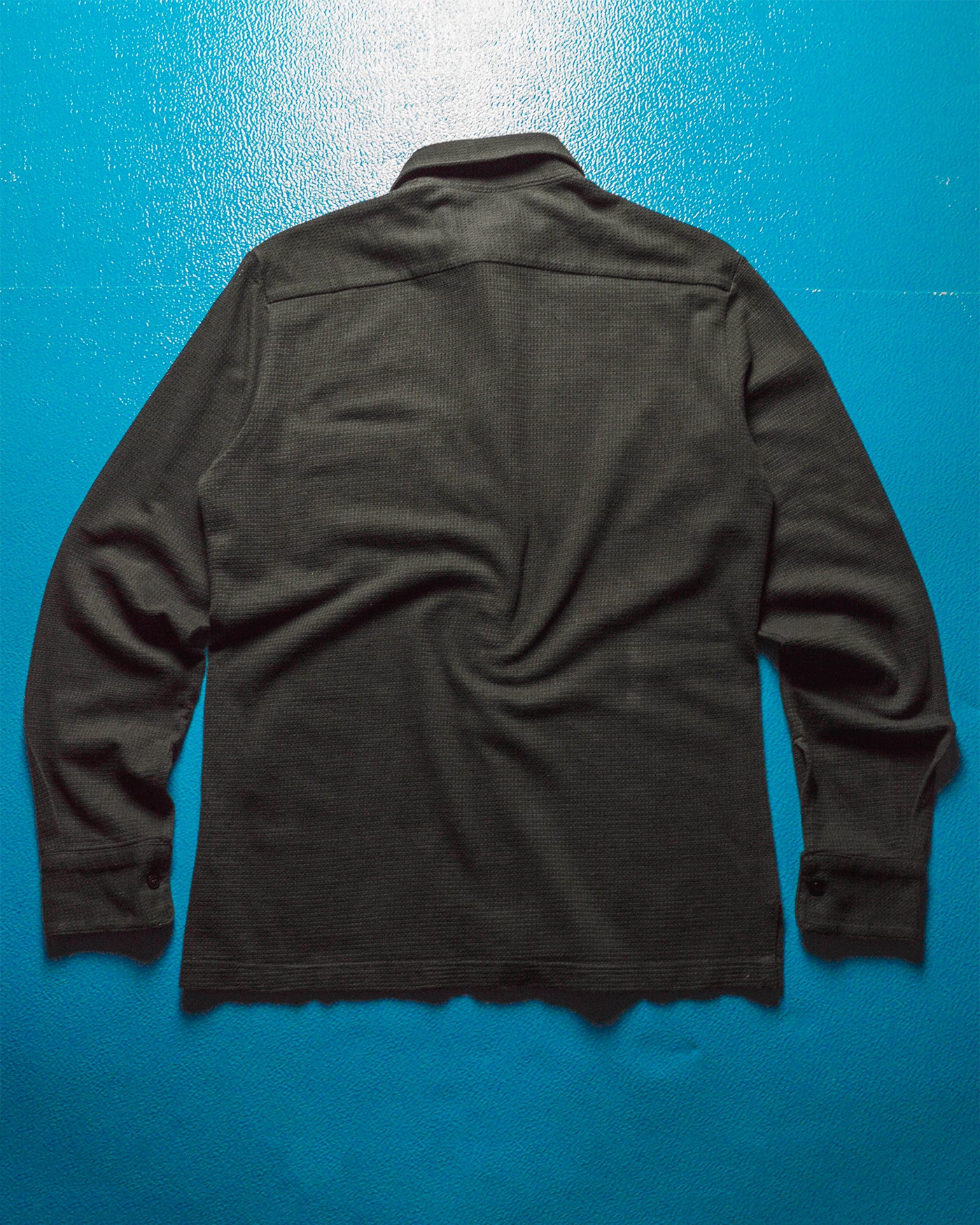 90s Black Tonal Mesh Textured Shirt (~M~)