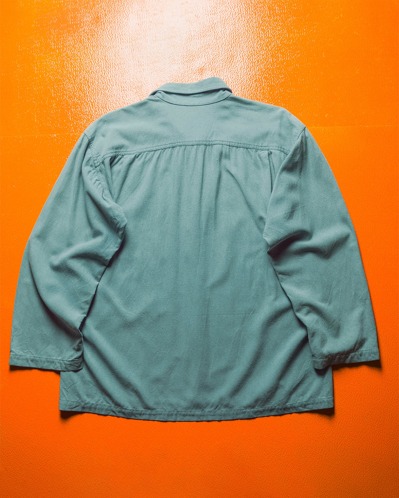 70s Muted Teal Pullover Shirt (S~M)