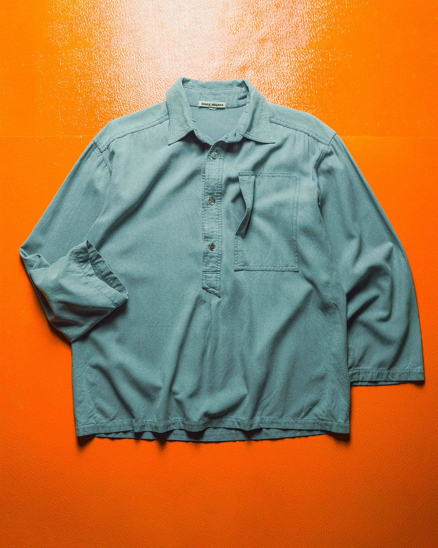 70s Muted Teal Pullover Shirt (S~M)