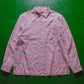 Brushed / Blurred Lines Vibrant Pattern Longsleeve Shirt  (S~M)