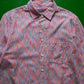 Brushed / Blurred Lines Vibrant Pattern Longsleeve Shirt  (S~M)