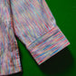 Brushed / Blurred Lines Vibrant Pattern Longsleeve Shirt  (S~M)