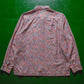 Brushed / Blurred Lines Vibrant Pattern Longsleeve Shirt  (S~M)