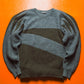 80s 3-D Shoulder Blade Panel Zig Zag Knit (M~L)