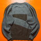 80s 3-D Shoulder Blade Panel Zig Zag Knit (M~L)