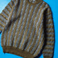80s Olive  Grey Multitone Woven Knit Jumper (~L~)
