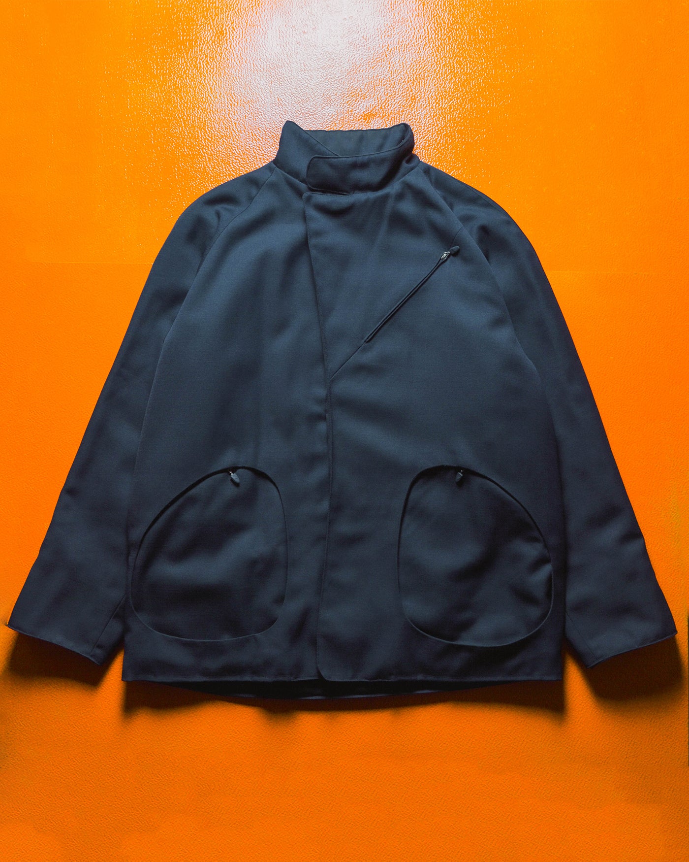 90s Navy Exowear Asymmetrical Egg Cell Pocket Jacket (~XL~)