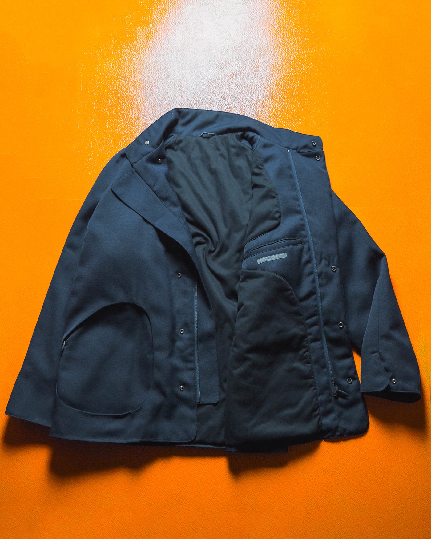 90s Navy Exowear Asymmetrical Egg Cell Pocket Jacket (~XL~)