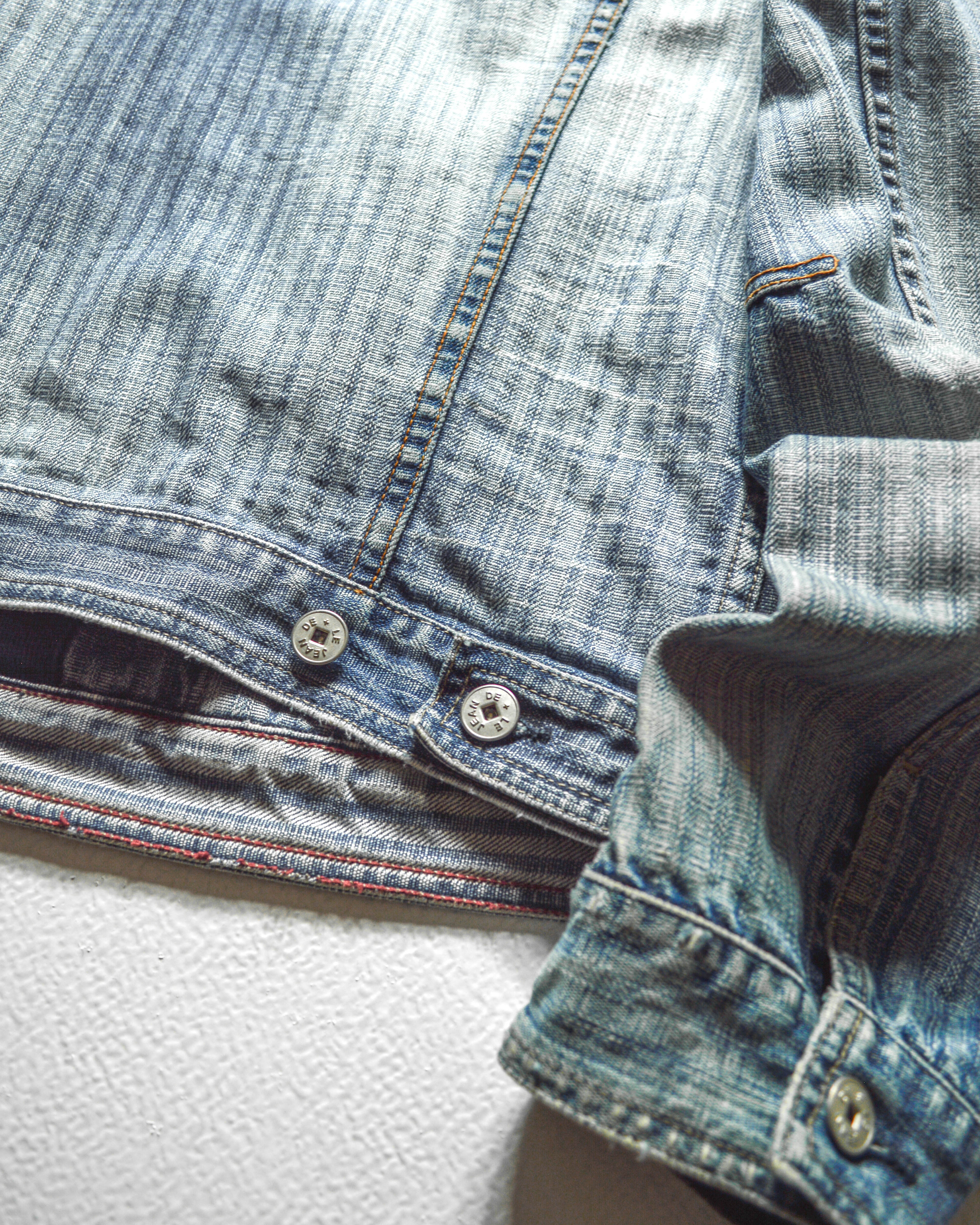 Marithe Francois Girbaud M+FG Butterfly Striped Denim Jacket