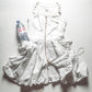Early 2000s Pinstriped Balloon Style Cargo Pocket Zip Dress (42)