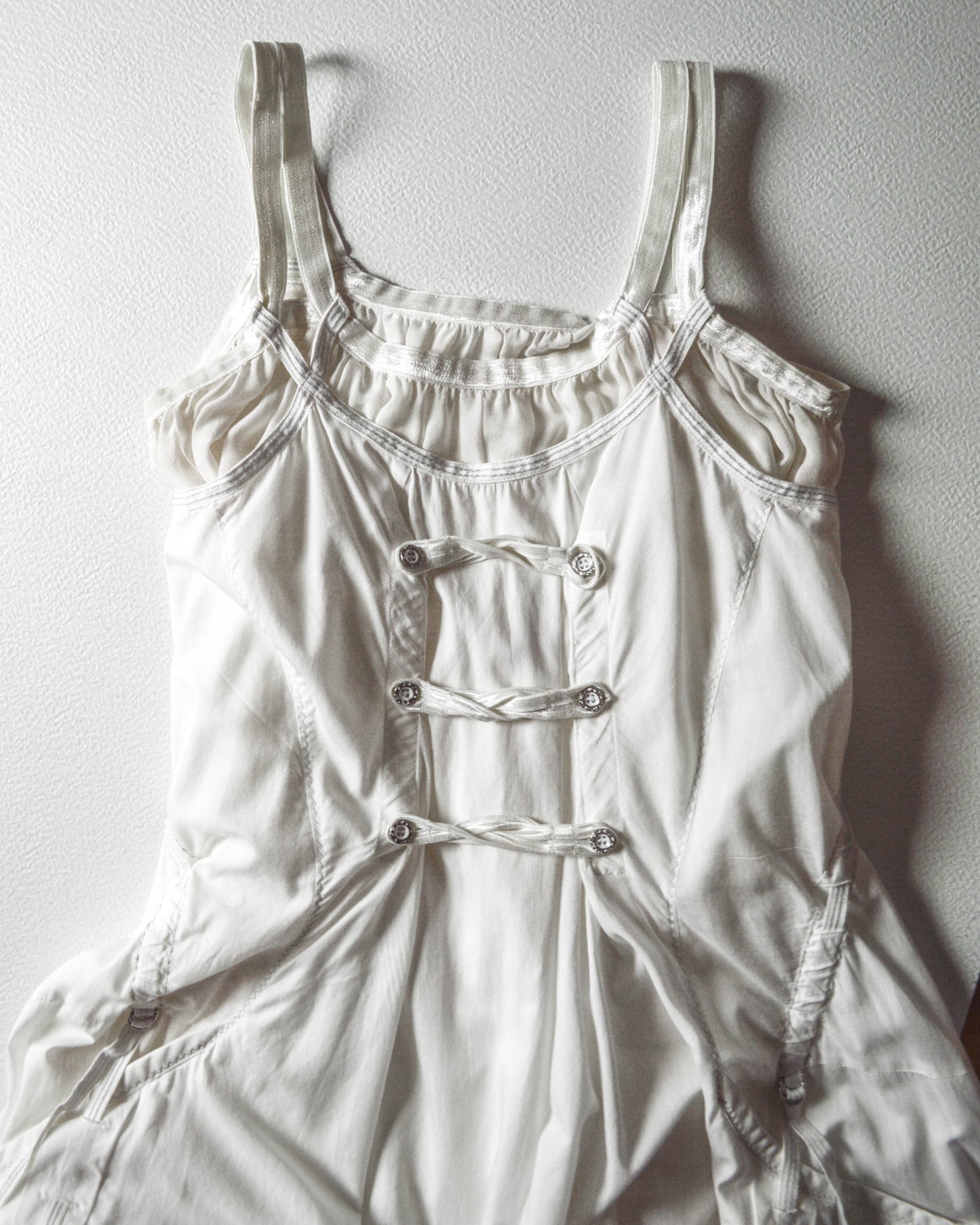 Cotton / Silk Double Layered Balloon Style Cargo Pocket Zip Dress (XS)