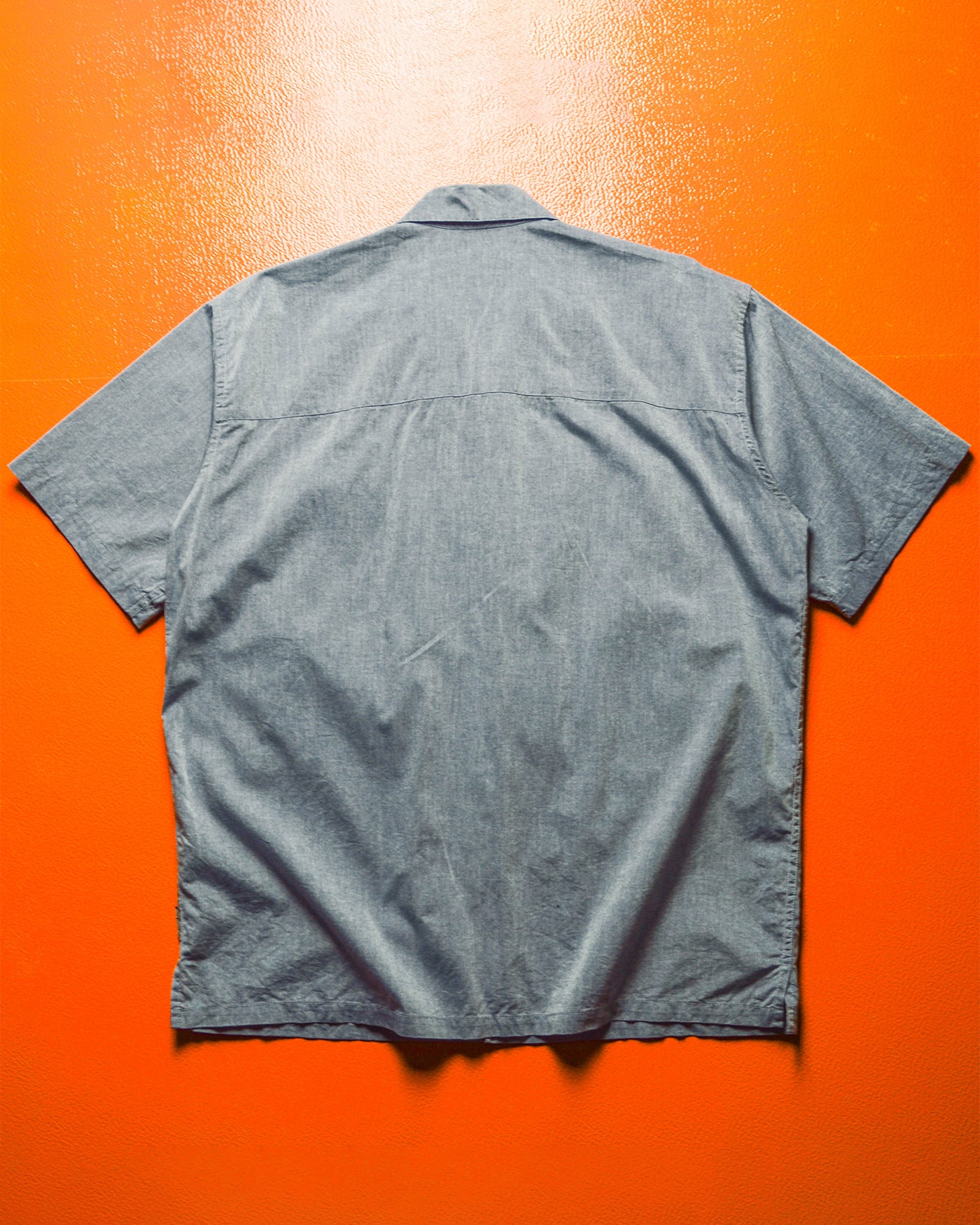 Chambray Panelled Dual Layered Cargo Pocket Shirt (~L~)