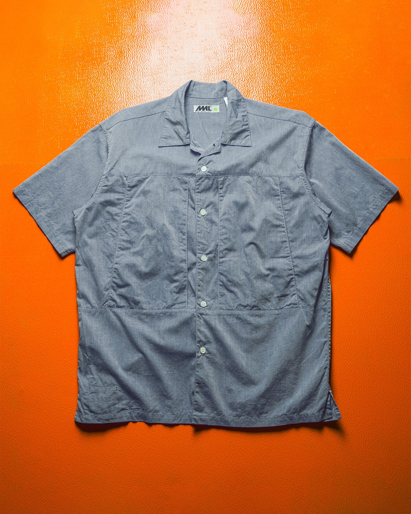 Chambray Panelled Dual Layered Cargo Pocket Shirt (~L~)