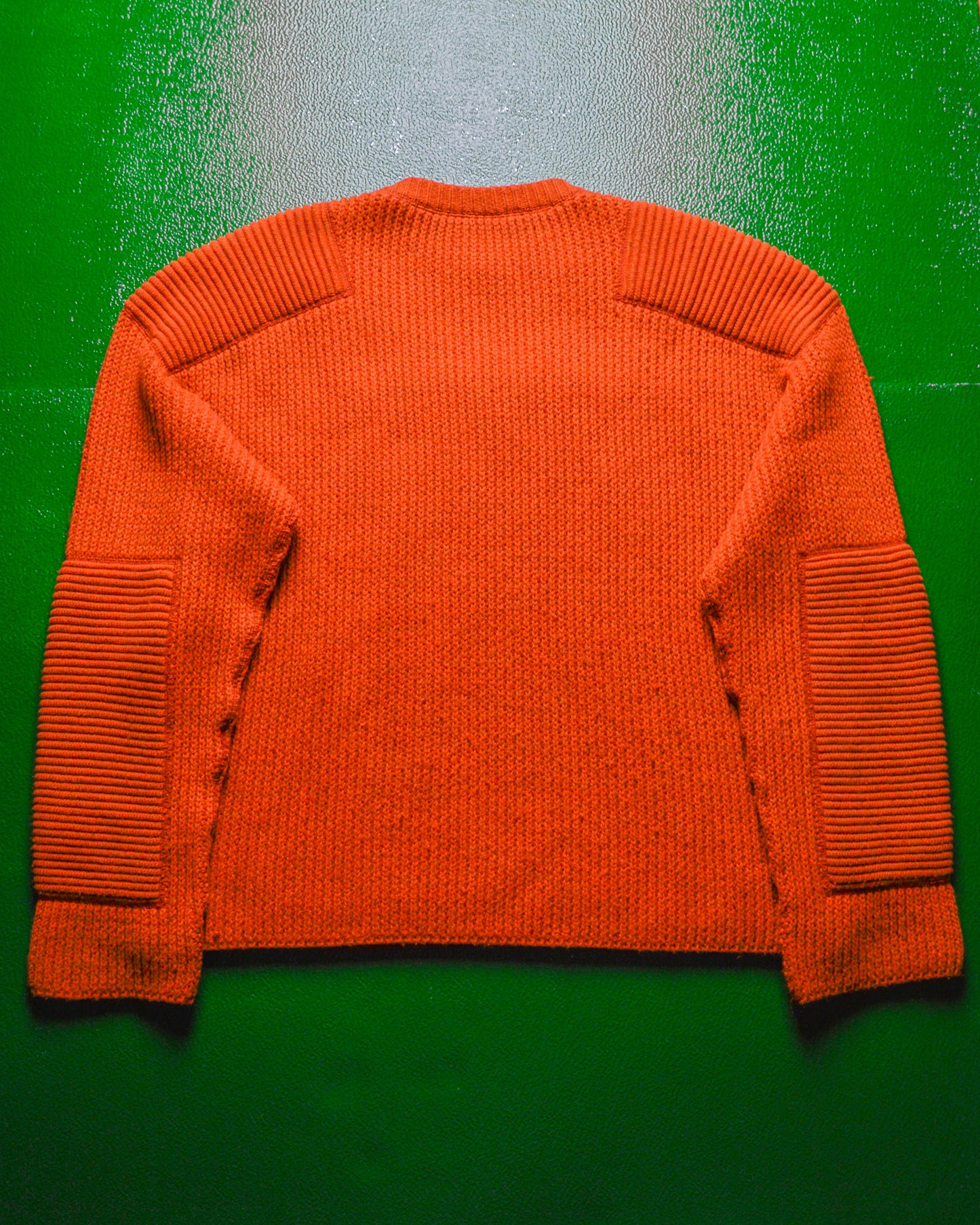 Sample AW17 Rusty Orange Chunky Heavy Panelled Knit Jumper (~L~)