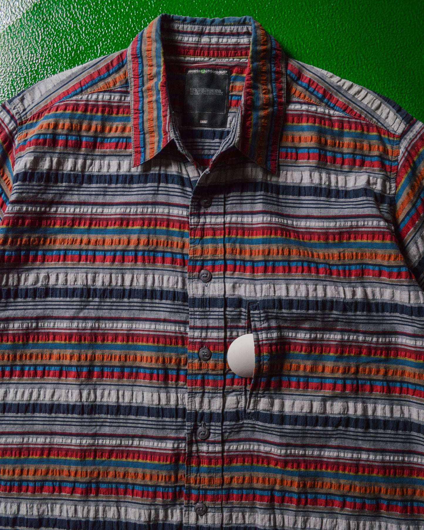 2002 Seersucker Striped Shirt (~M~)