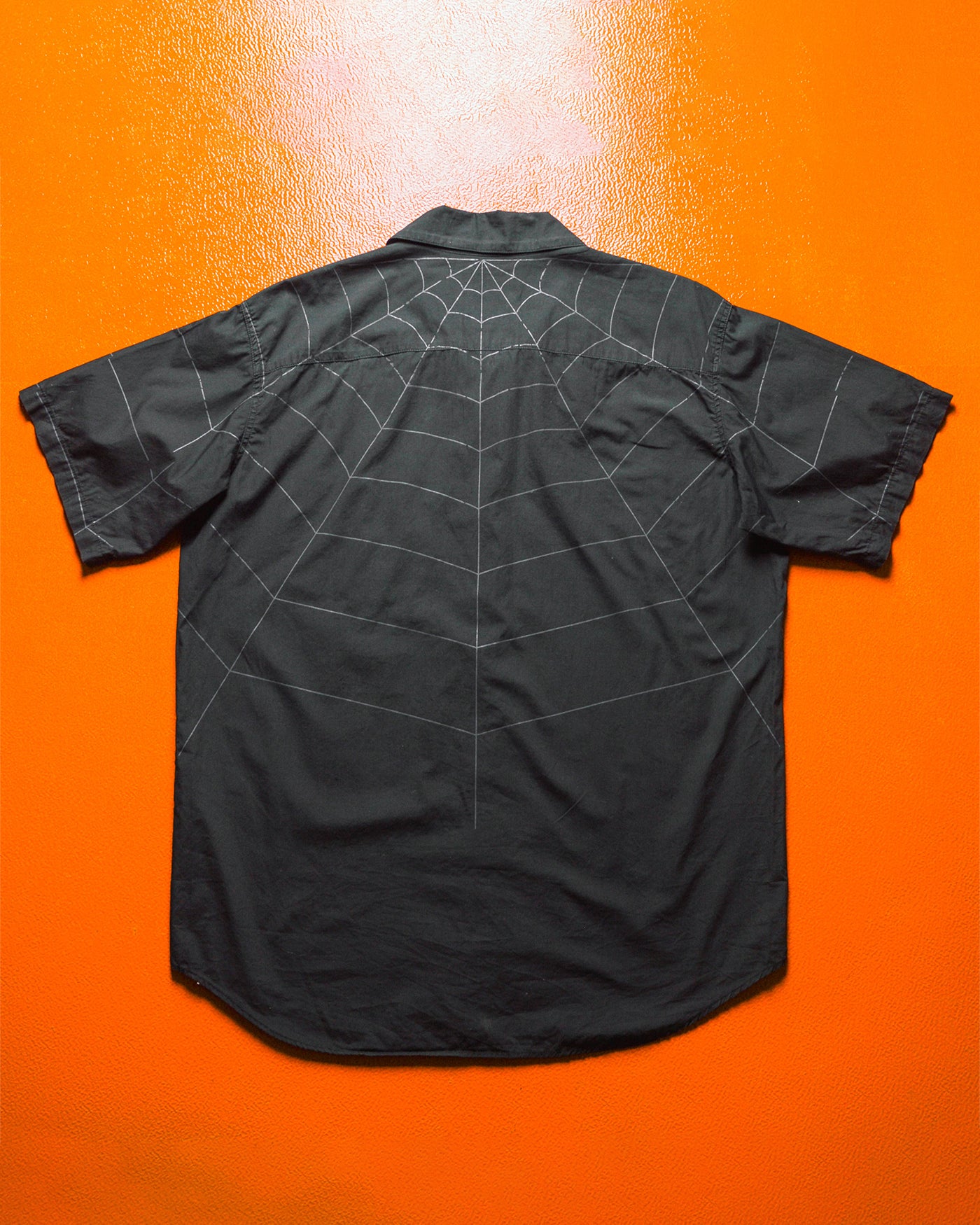 Black 2004 Spider / Cob Web Print Shirt  (M~L)