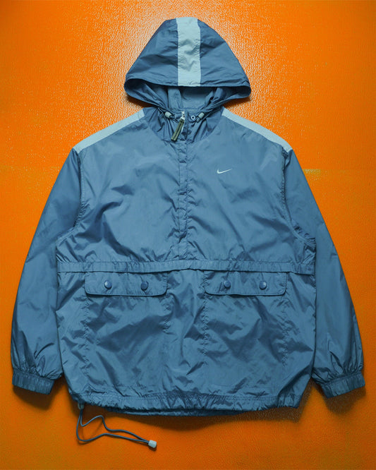SS01 Steel Blue Pullover Quarter Zip Jacket (M~L)