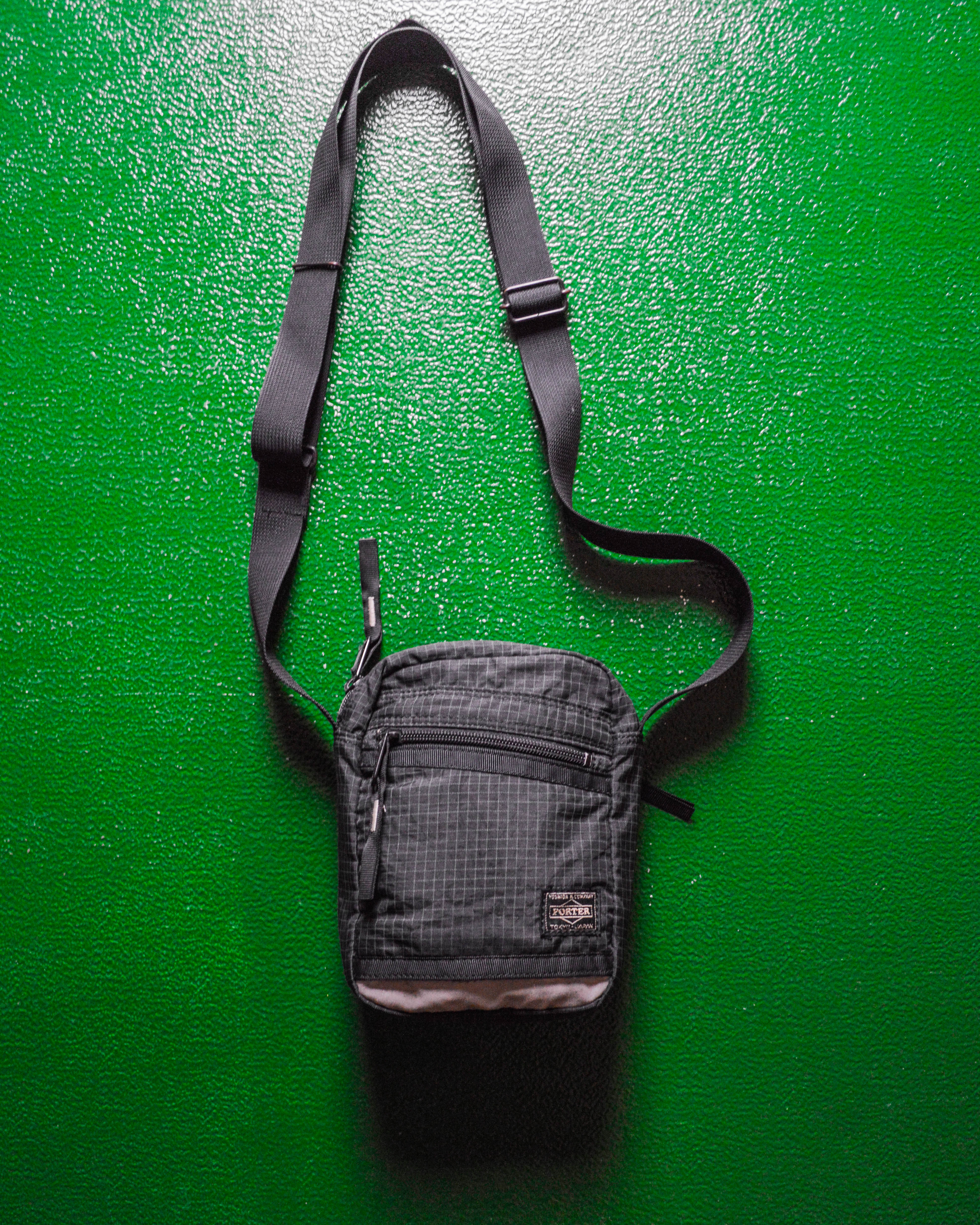 Porter Yoshida Vintage Black Ripstop Square Shoulder Side Bag OS shop.allenreji