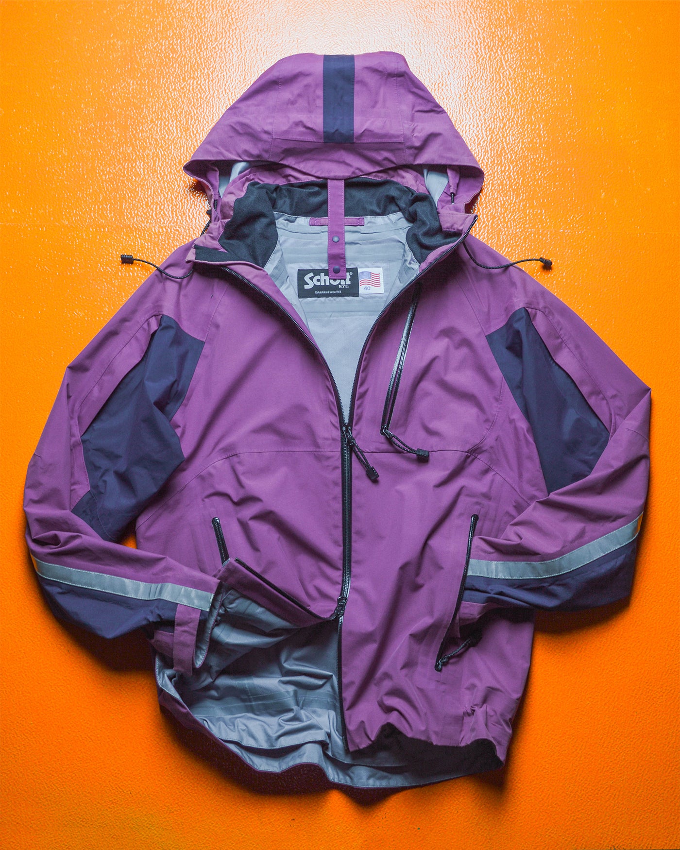 Purple Navy Taped Seam Technical Shell Jacket (~S~)