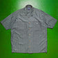 Pinstriped Grey Boxy S-S Link Shirt (~L~)