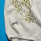 Striped Flowers White / Baby Yellow Shirt (L)