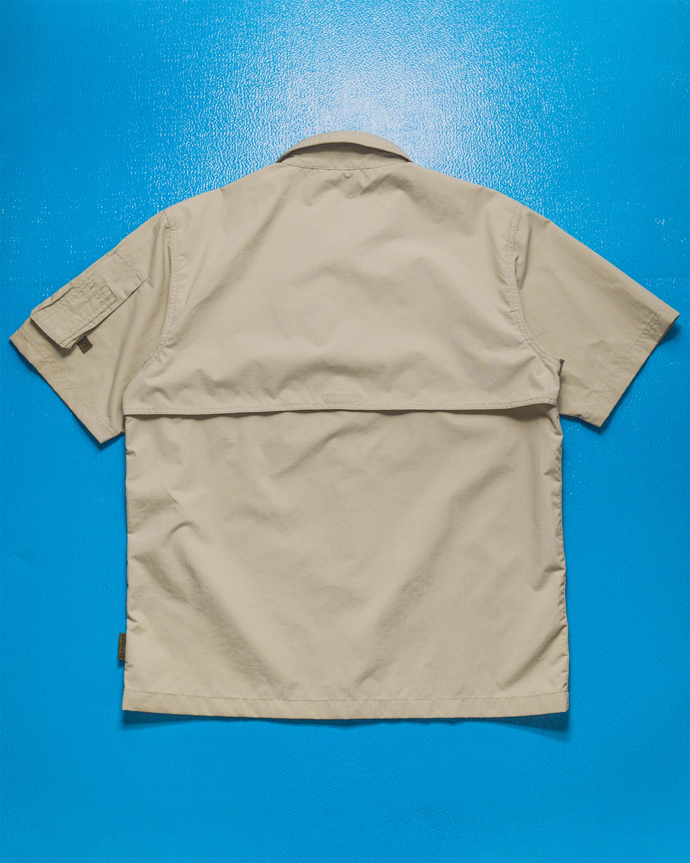 正規品 Vintage Stussy Beige (M~L Shirt Up Zip Ripstop Surplus トップス