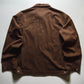 Early 2000s Brown Slanted Pocket Work Jacket w Embroidered Logo (M)