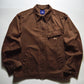 Early 2000s Brown Slanted Pocket Work Jacket w Embroidered Logo (M)