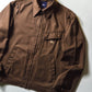 Early 2000s Brown Slanted Pocket Work Jacket w Embroidered Logo (M)