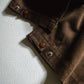 Early 2000s Brown Slanted Pocket Work Jacket w Embroidered Logo (M)