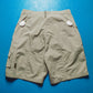 Surplus Beige Asymmetrical Multi-Pocket Ripstop Cargo Shorts ( 33 )