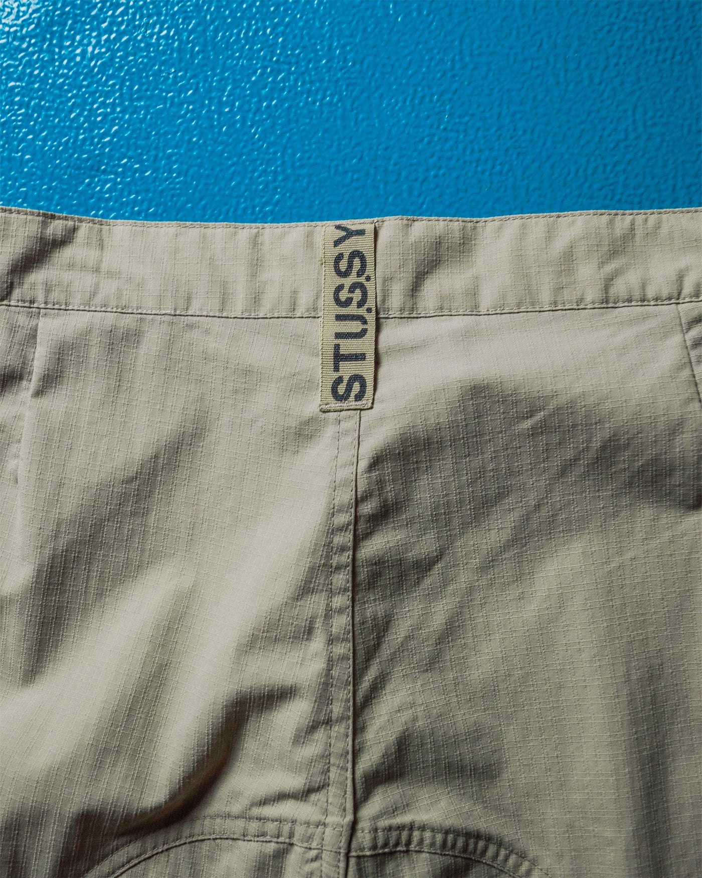 Surplus Beige Asymmetrical Multi-Pocket Ripstop Cargo Shorts ( 33 )