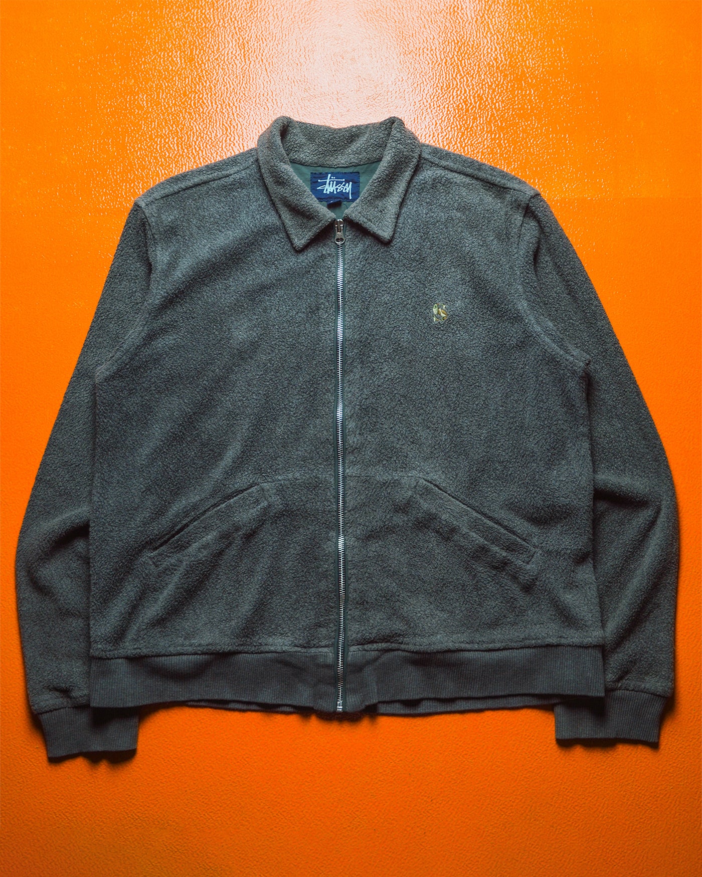 Terry Fleece Grey Camo S Logo Collared Jacket (M)
