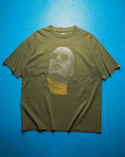 Sage Green Apocalypse Now Half Tone Effect T-shirt (~L~)