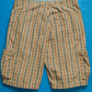 Stussy Beige Plaid Multi Pocket Cargo Shorts (30 & 32 & 33)