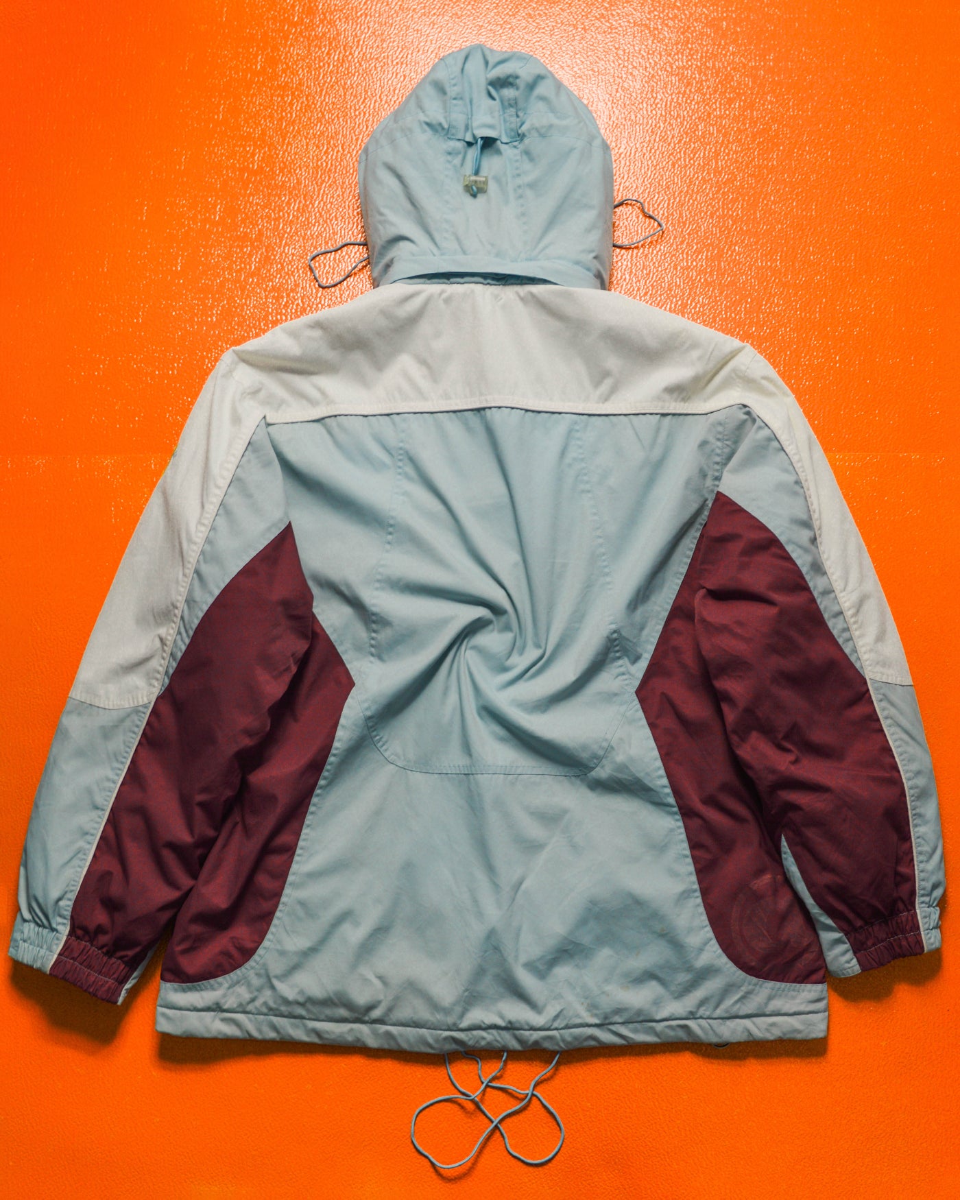 Baby Blue / Burgundy / White Panelled Jacket (XL)