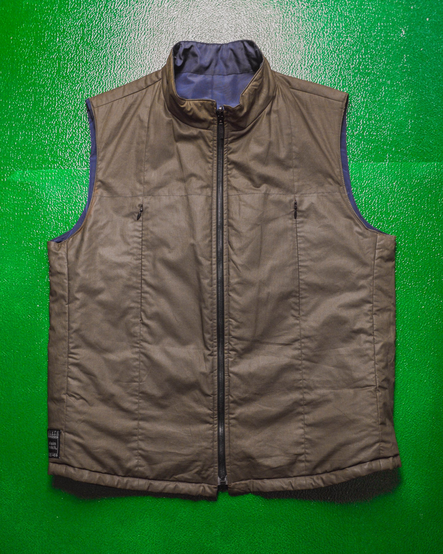 Reversible Navy  Olive Brown Vest (M)