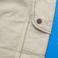 Contrast Stitch Baggy 3-d Pocket Cream Cargo Pants (34~38)