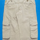 Contrast Stitch Baggy 3-d Pocket Cream Cargo Pants (34~38)