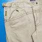 Contrast Stitch Baggy 3-d Pocket Cream Cargo Pants (34~38)