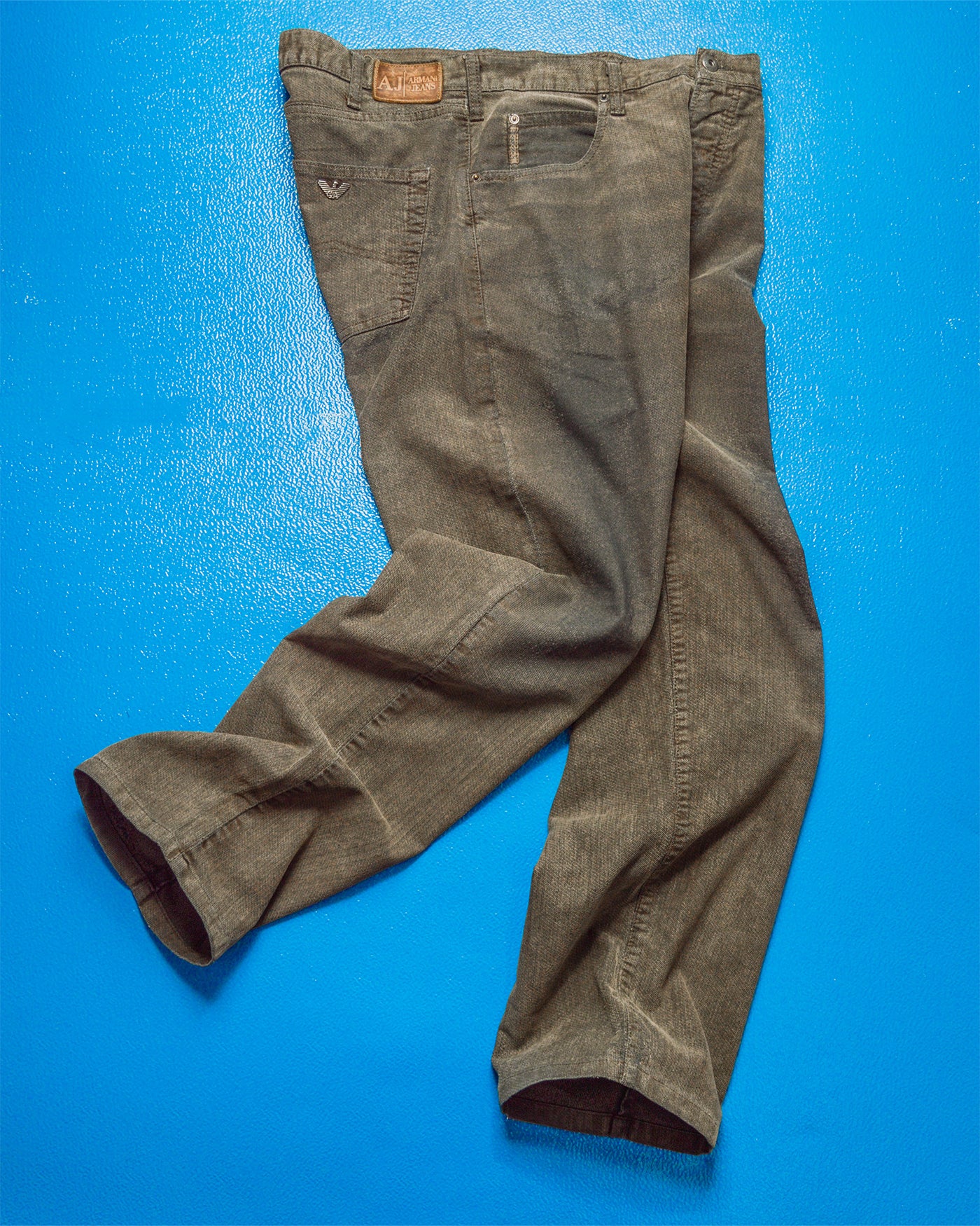 Aged Textured Woven Muted Brown Pants (36)