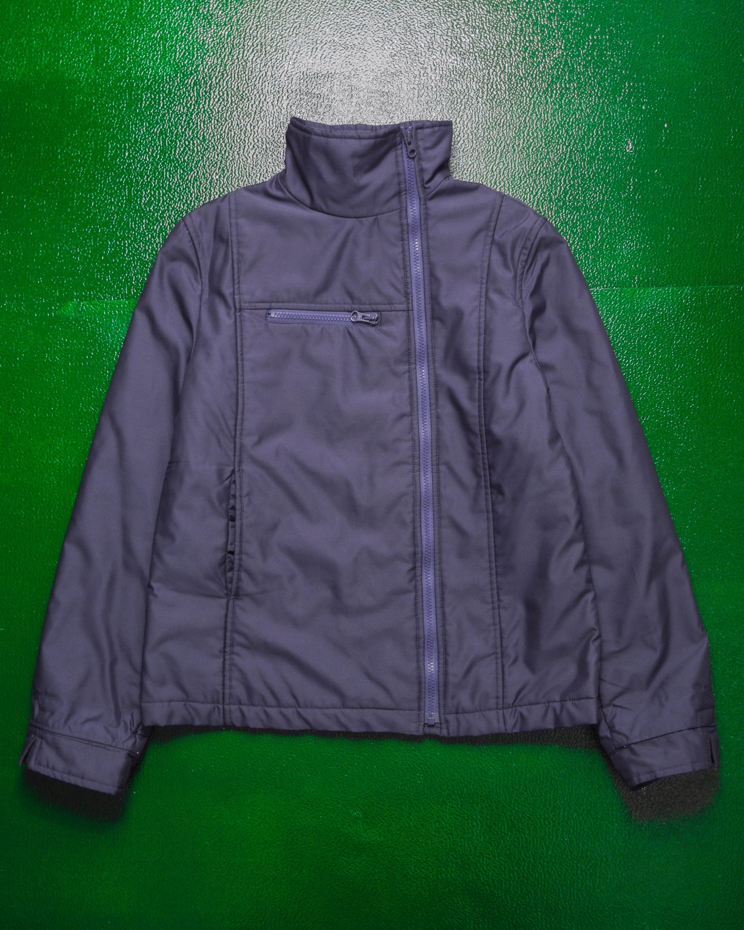 Asymmetrical Muted Purple / Grey Padded Jacket (8)