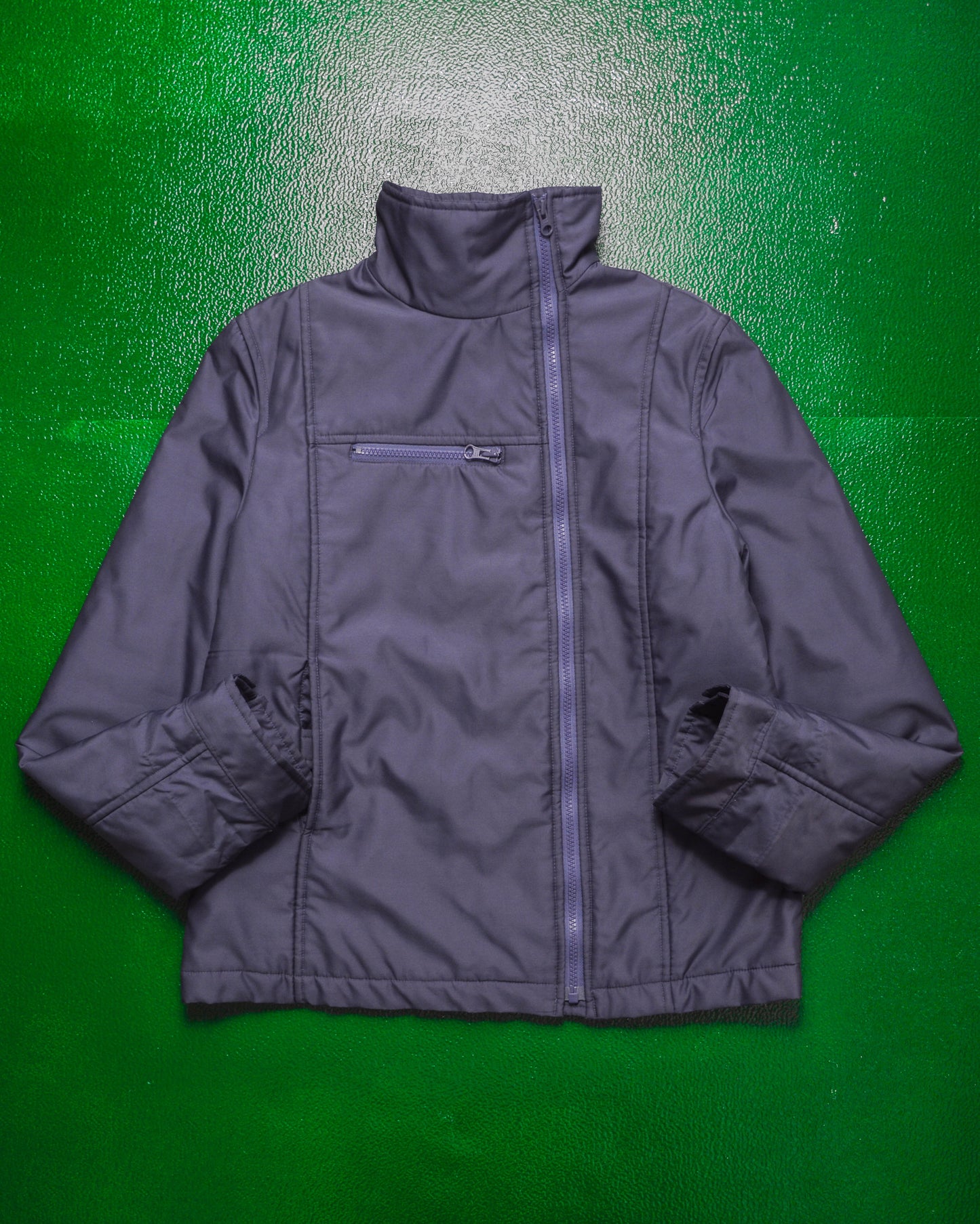 Asymmetrical Muted Purple / Grey Padded Jacket (8)