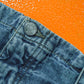 Relaxed Asymmetrical Medium Wash Blue Denim Cargo Pants (36~38)
