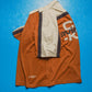 Brown Black Cream Panelled Graphic Polo (S~M)