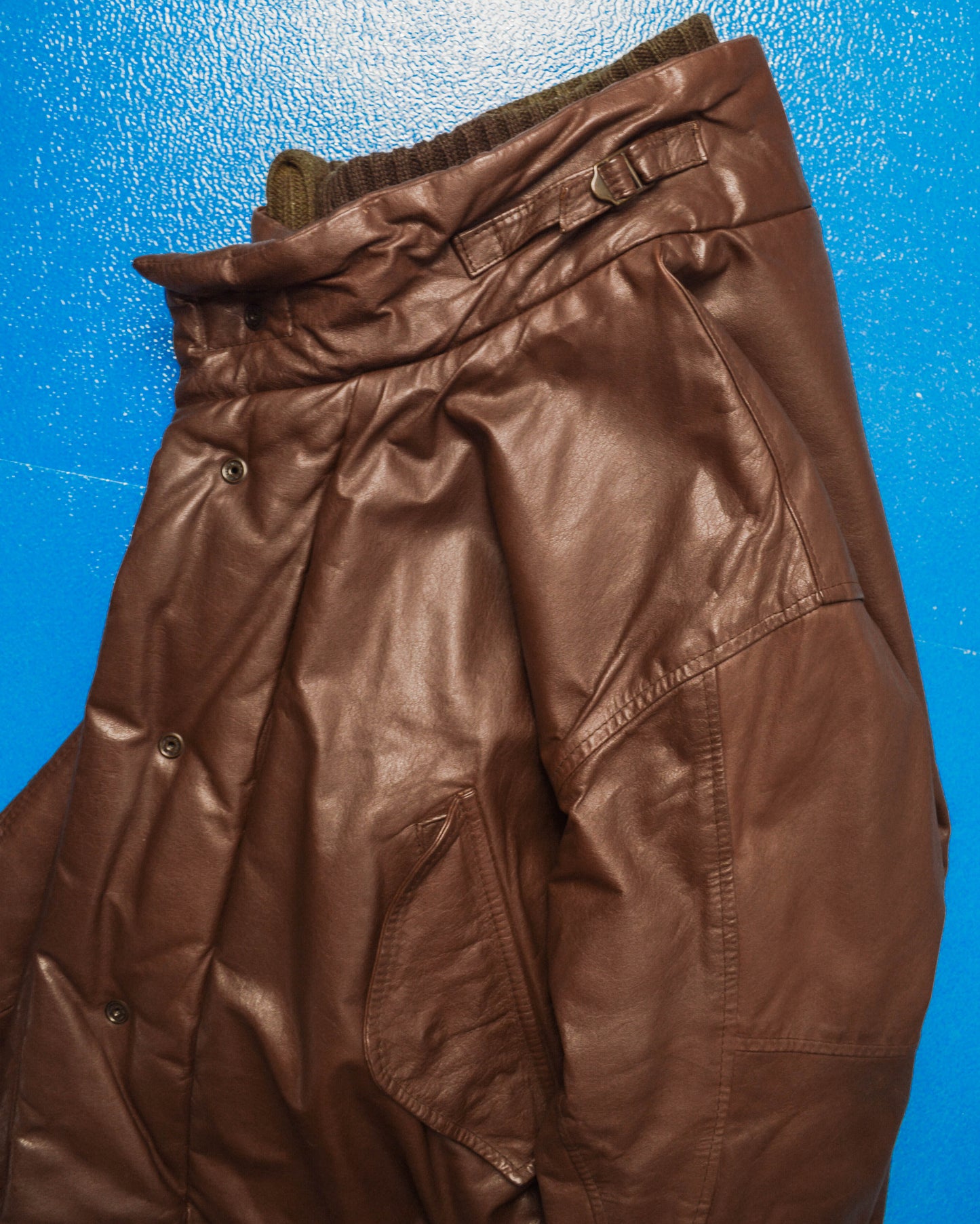 80s Heavy Deep Brown Leather Flight Jacket (~L~)