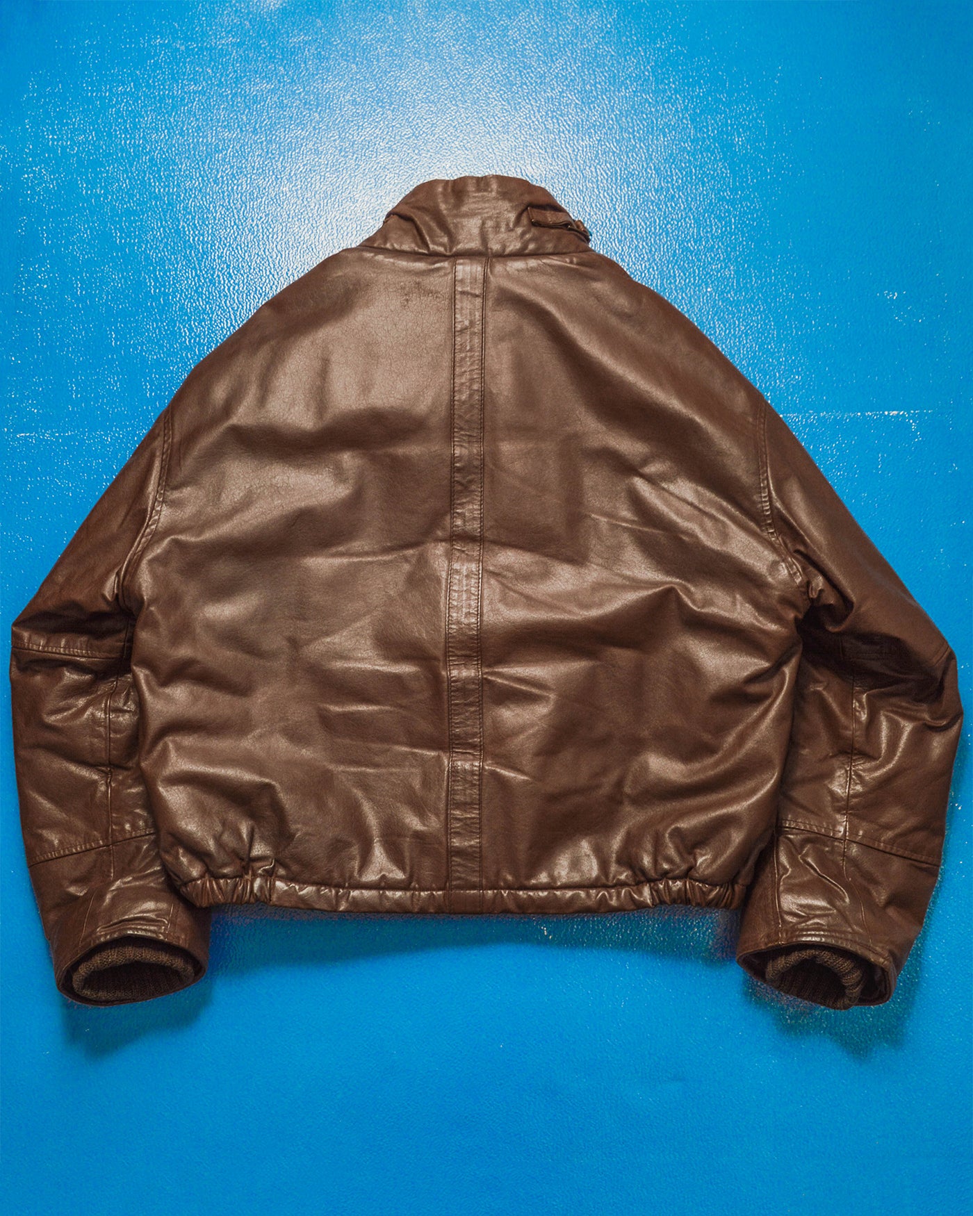 80s Heavy Deep Brown Leather Flight Jacket (~L~)