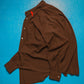 1991 Brown  Red Cut-out Collar Shirt (L~XL)