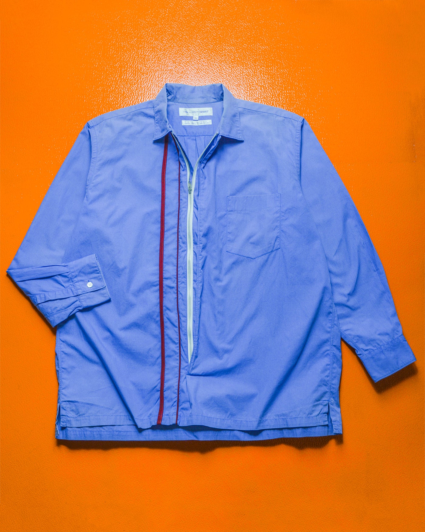 90s 4/5 Zip Asymmetrical Lavender Shirt (~M~)