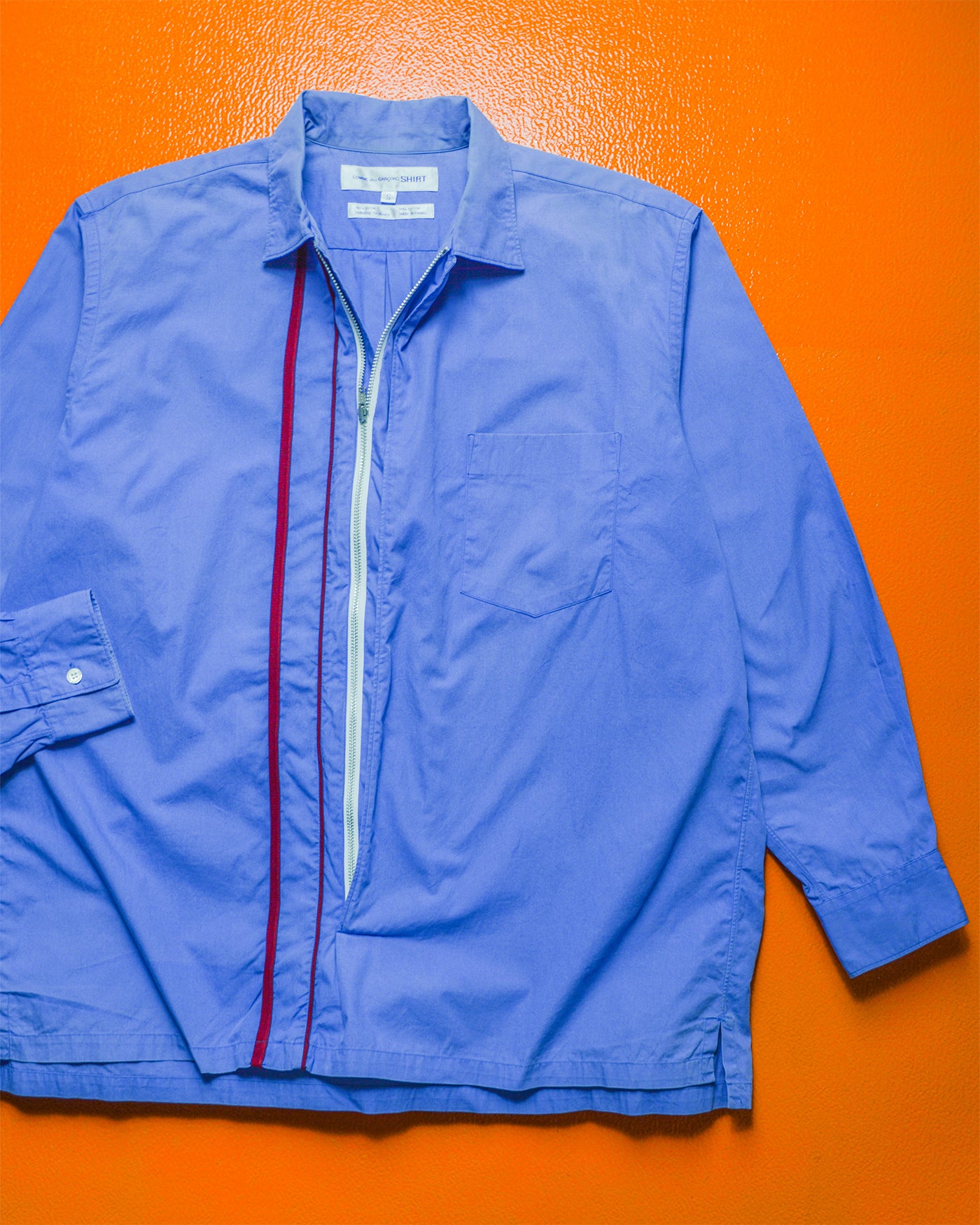 90s 4/5 Zip Asymmetrical Lavender Shirt (~M~)